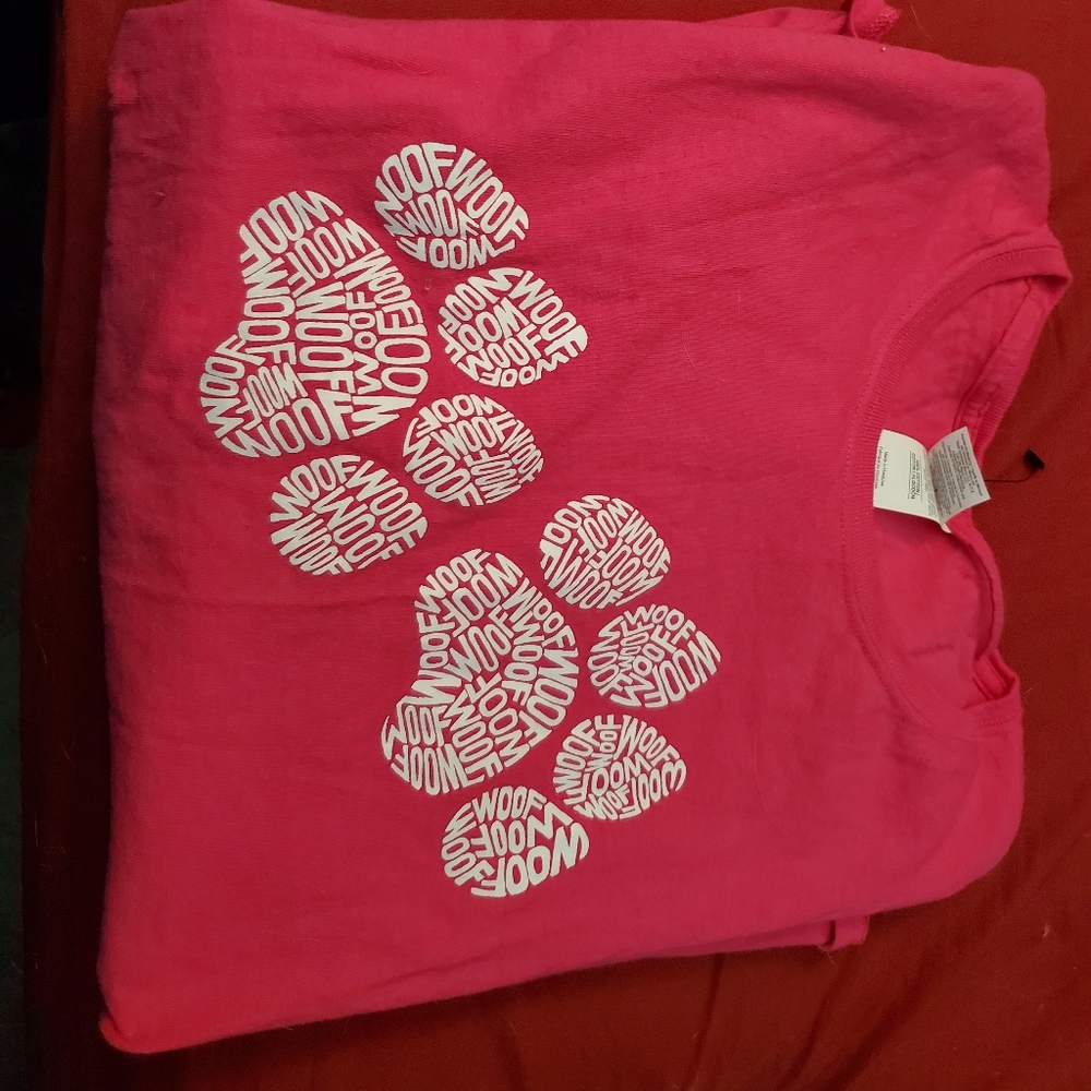Woof Paw Printed Ladies Shirt